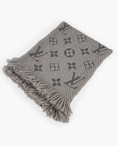 Louis Vuitton Logomania Gray Scarf