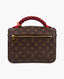 Louis Vuitton Pochette Metis Monogram Braided Coquelicot Red