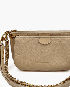 Louis Vuitton Monogram Empreinte Creme Multipochette