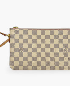 Louis Vuitton Pochette Damier Azur Rose Ballerine