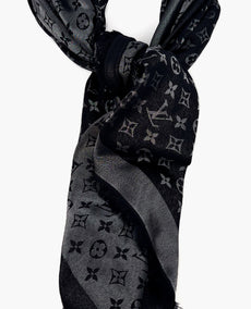 Louis Vuitton Shine Shawl Monogram Black