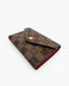 Louis Vuitton Victorine Wallet In Damier Ebene Canvas Red