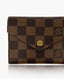 Louis Vuitton Victorine Wallet In Damier Ebene Canvas Red