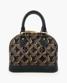 Louis Vuitton Alma BB Monogram Eclipse Noir Sequin Black Brown