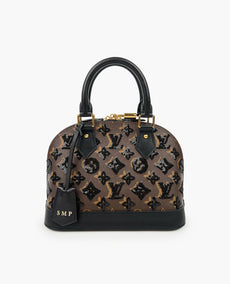 Louis Vuitton Alma BB Monogram Eclipse Noir Sequin Black Brown