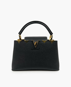 Louis Vuitton Capucines Gold PM Black