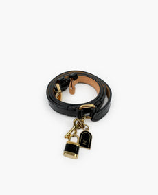 Louis Vuitton Patent Thin Belt LV Initials