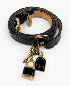 Louis Vuitton Patent Thin Belt LV Initials