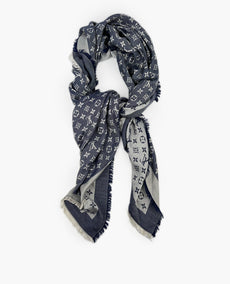 Louis Vuitton Monogram Denim Shawl Blue