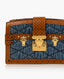 Louis Vuitton Denim Calfskin Malletage Trunk Clutch