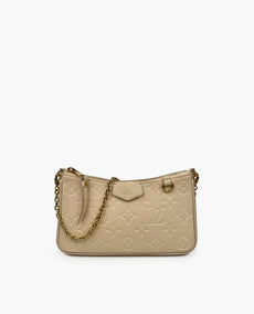 Louis Vuitton Easy Pouch On Strap Empreinte Monogram Cream