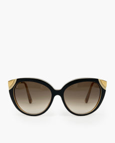 Louis Vuitton Cat Eye Black and Brown Sunglasses