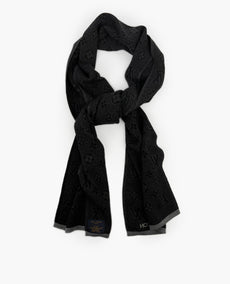 Louis Vuitton Monogram Dark Gray Wool Scarf