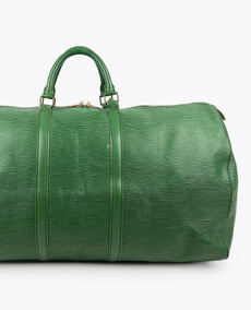 Louis Vuitton Keepall 60 Green Epi Leather