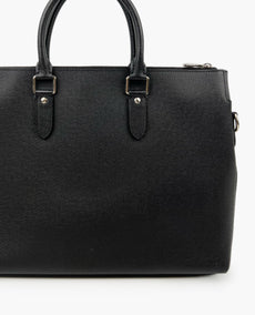 Louis Vuitton Anton Soft Briefcase Bag Black Taiga Leather