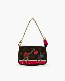 Louis Vuitton Mini Pochette Ebene Giraffe