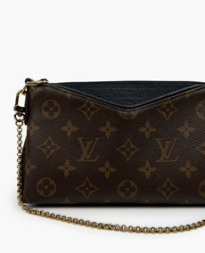 Louis Vuitton Pallas Monogram Black Clutch