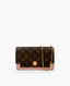 Louis Vuitton Flore Chain Wallet Rose Ballerine Monogram