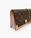 Louis Vuitton Flore Chain Wallet Rose Ballerine Monogram