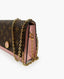 Louis Vuitton Flore Chain Wallet Rose Ballerine Monogram