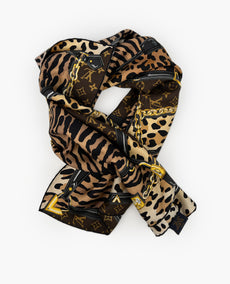 Louis Vuitton Monogram Leopard Silk Scarf