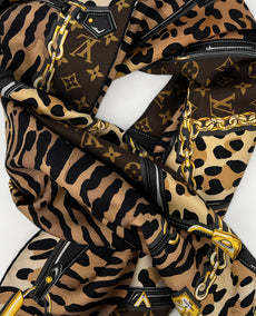 Louis Vuitton Monogram Leopard Silk Scarf