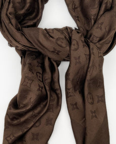 Louis Vuitton Monogram Brown Shawl