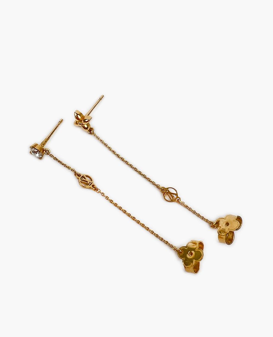 LOUIS VUITTON Petit Louis Earrings 片耳のみ Louis Vuitton Metal Crystal Petit Louis Earrings Gold