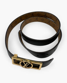 Louis Vuitton Dauphine Monogram Reversible Belt Black