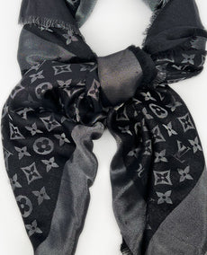 Louis Vuitton Shine Shawl Monogram Black