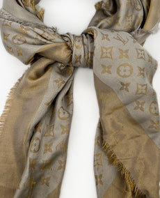 Louis Vuitton Shine Shawl Monogram Greige