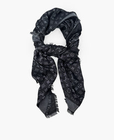 Louis Vuitton Monogram Shine Shawl Black