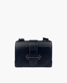 Prada City Calfskin Cahier Bag All Black