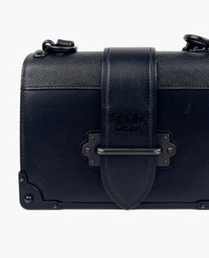 Prada City Calfskin Cahier Bag All Black