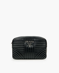 Prada Diagramme Crossbody Bag Black SHW