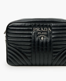 Prada Diagramme Crossbody Bag Black SHW