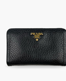 Prada Black Classic Zip Wallet