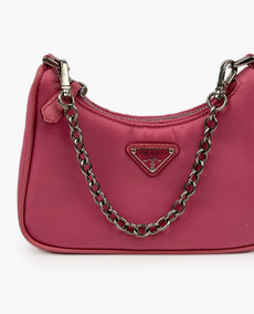 Prada Re-Edition Shoulder Bag Mini Nylon Begonia Pink