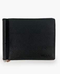 Prada Saffiano Black Leather Wallet