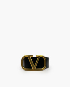 Valentino VLogo Signature Reversible Wide Leather Belt