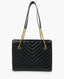 Saint Laurent Cabas Tribeca Black Chevron Tote Bag