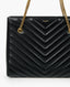 Saint Laurent Cabas Tribeca Black Chevron Tote Bag