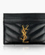 Saint Laurent Cassandre Matelasse´ Card Case In Black