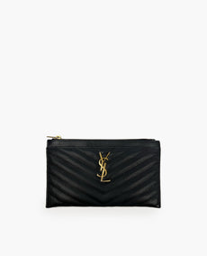 Saint Laurent Cassandre Matelasse Zipped Pouch