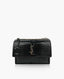 Saint Laurent Sunset Medium Croc- Effect Black Shoulder Bag SHW