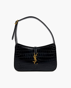 Saint Laurent Le 5 à 7 Crocodile Embossed Leather Shoulder Bag