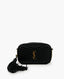 Saint Laurent Grain De Poudre Matelasse Monogram Mini Lou Camera Bag Black