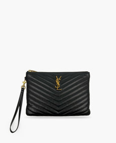 Saint Laurent Cassandre Pouch in Quilted Leather