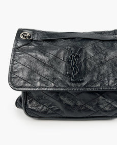 Saint Laurent Niki Medium Leather Shoulder Bag