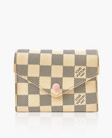 Louis Vuitton Victorine Wallet Damier Azur Rose Ballerine